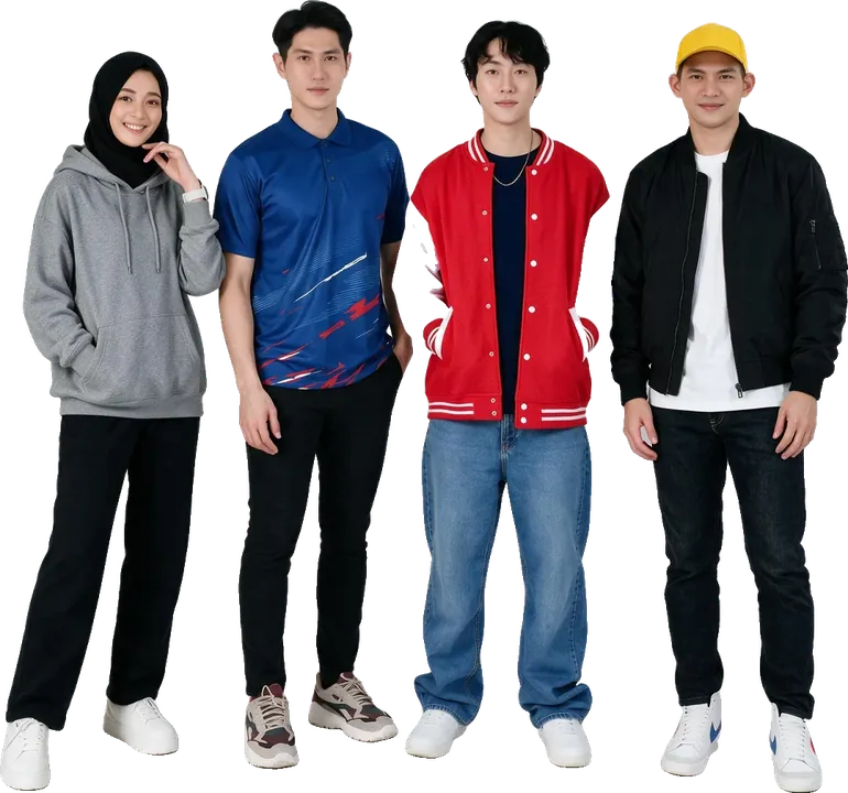 Teamwear — custom hoodie, polo jersey, varsity and bomber jackets — SAC Garment, Shah Alam