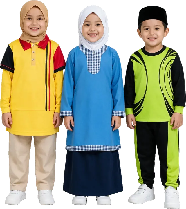 School uniforms — sports shirt, baju kurung and school jersey — SAC Garment, Shah Alam
